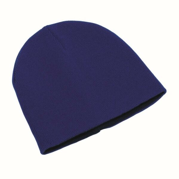 Reversible hat NORDIC navy blue, royal blue