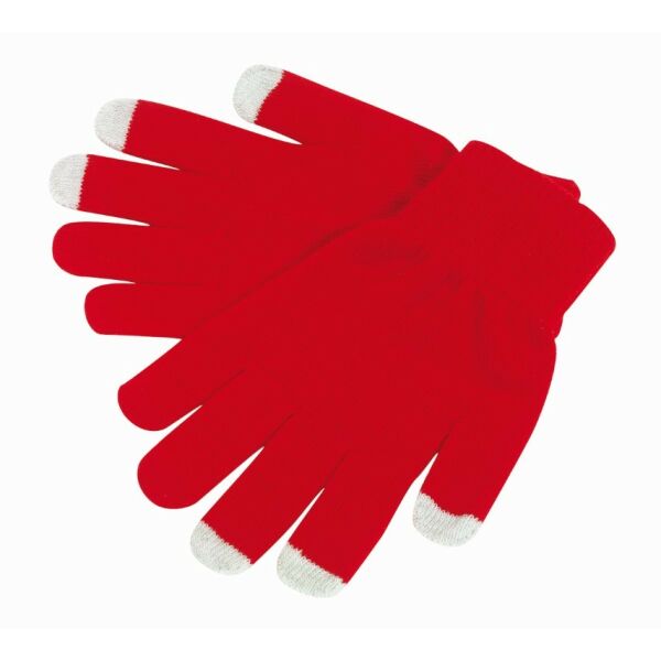 Touchscreen gloves OPERATE red