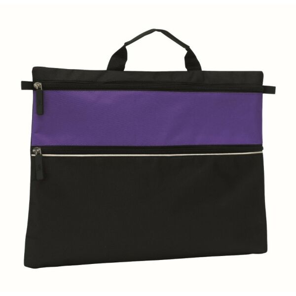 Document bag FILE black, purple